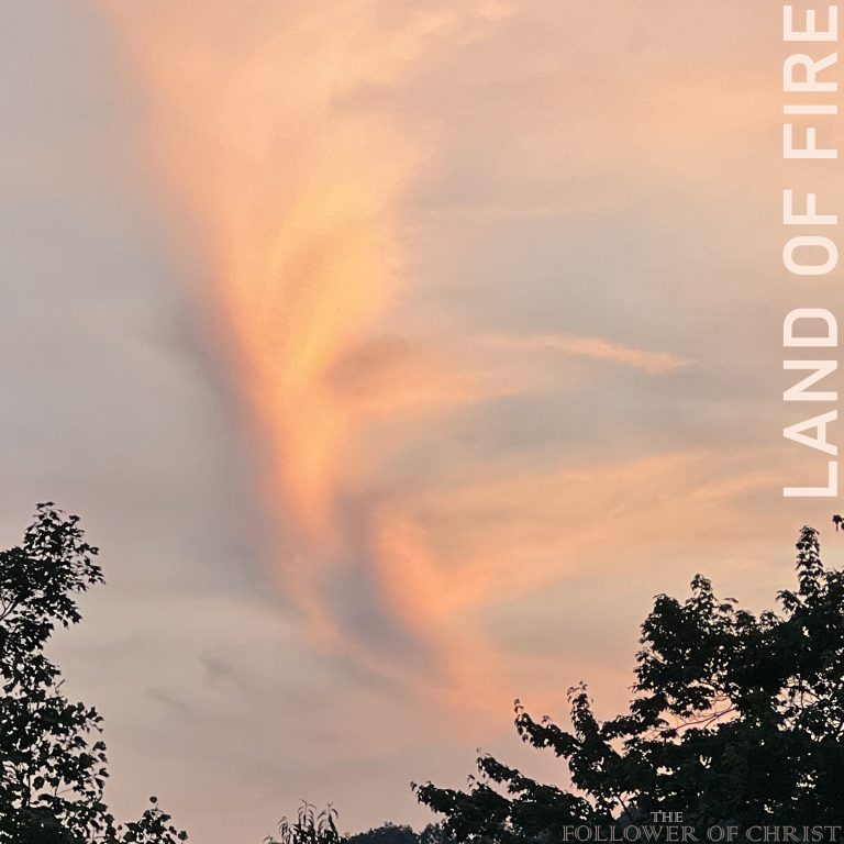 Cover art for the album "Land of Fire" by The Follower of Christ.