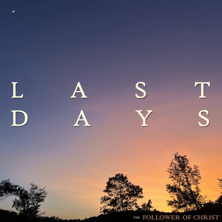 Cover art for the album "Last Days" by The Follower of Christ.